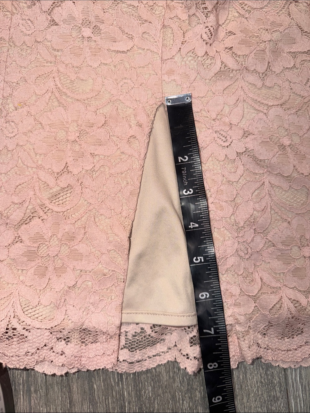 Express Dusty Pink Lace Pencil Skirt Women’s 00 - Picture 8 of 9